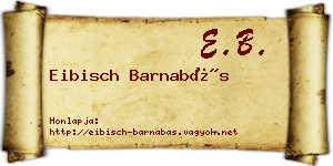 Eibisch Barnabás névjegykártya